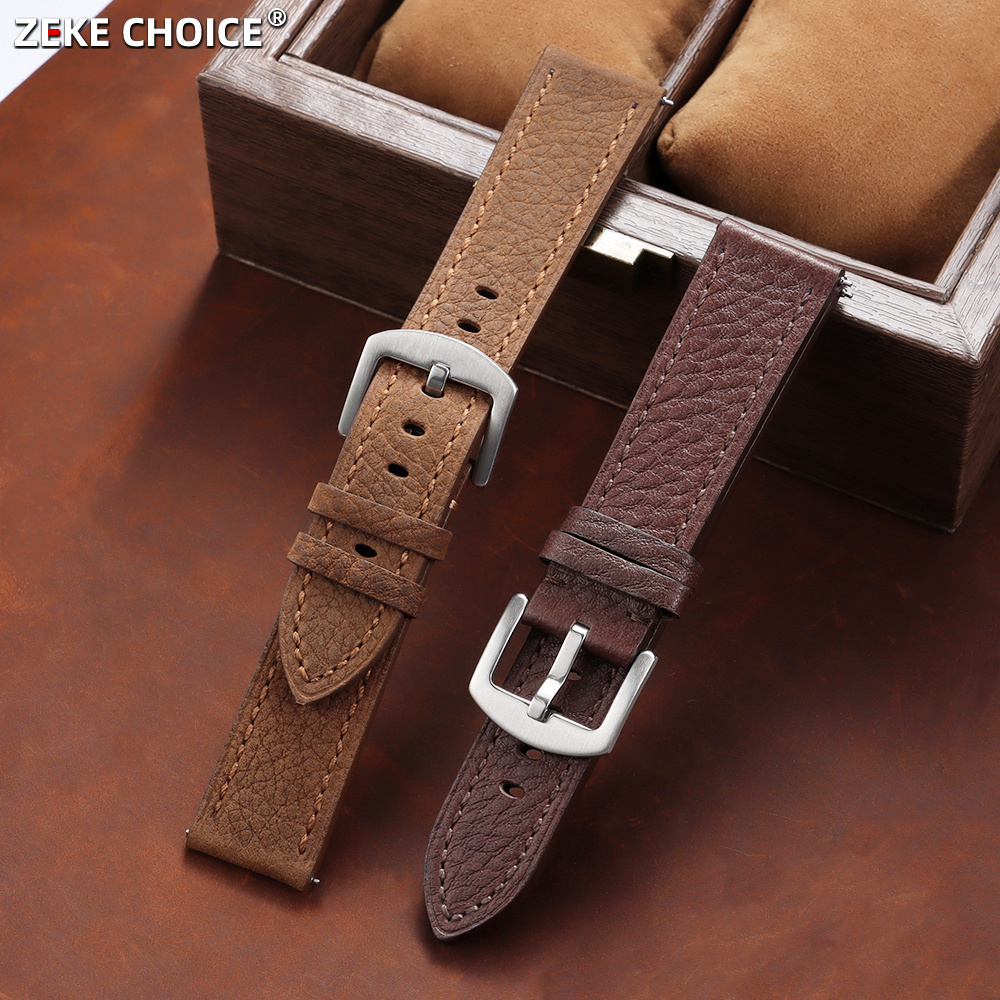 Smartwatch Vintage Watches For Men - Pulseira de Couro Genuíno Vintage com