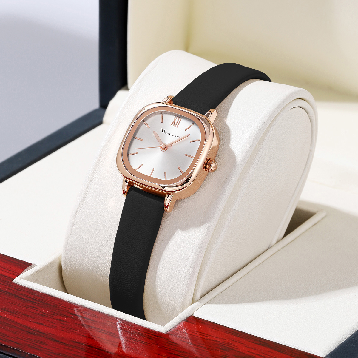 Anti-Magnetic Watch - Relógio minimalista feminino elegante quadrado mini
