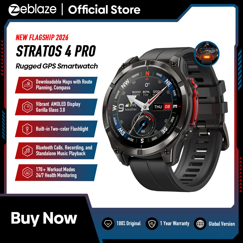 Hybrid Smartwatch - Novo Zeblaze Stratos 4 PRO Smartwatch