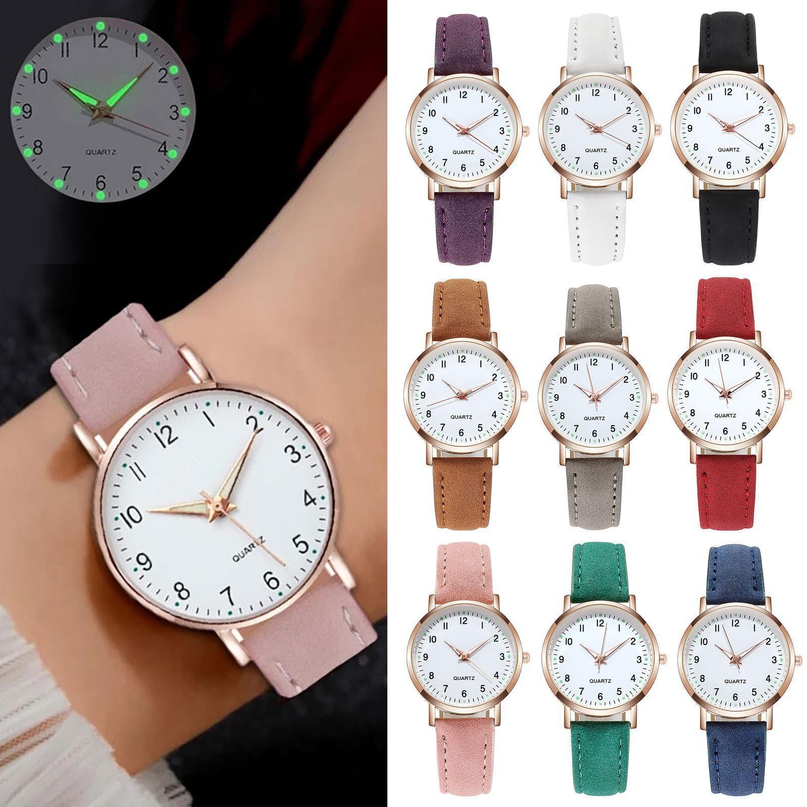 Minimalist Thin Watch - Senhoras diamante-cravejado luminoso retro feminino relógio