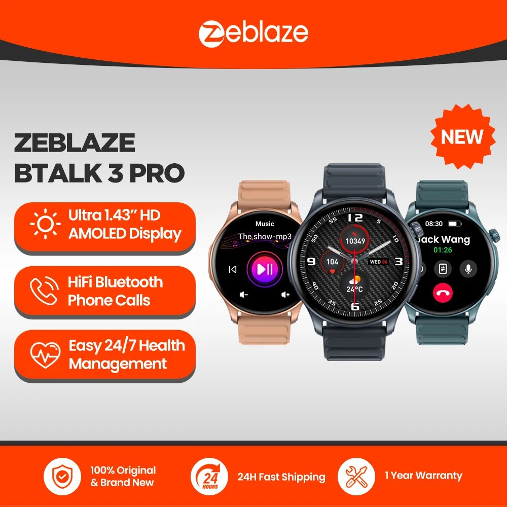 Hybrid Smartwatch - Novo zeblaze btalk 3 pro 1.43
