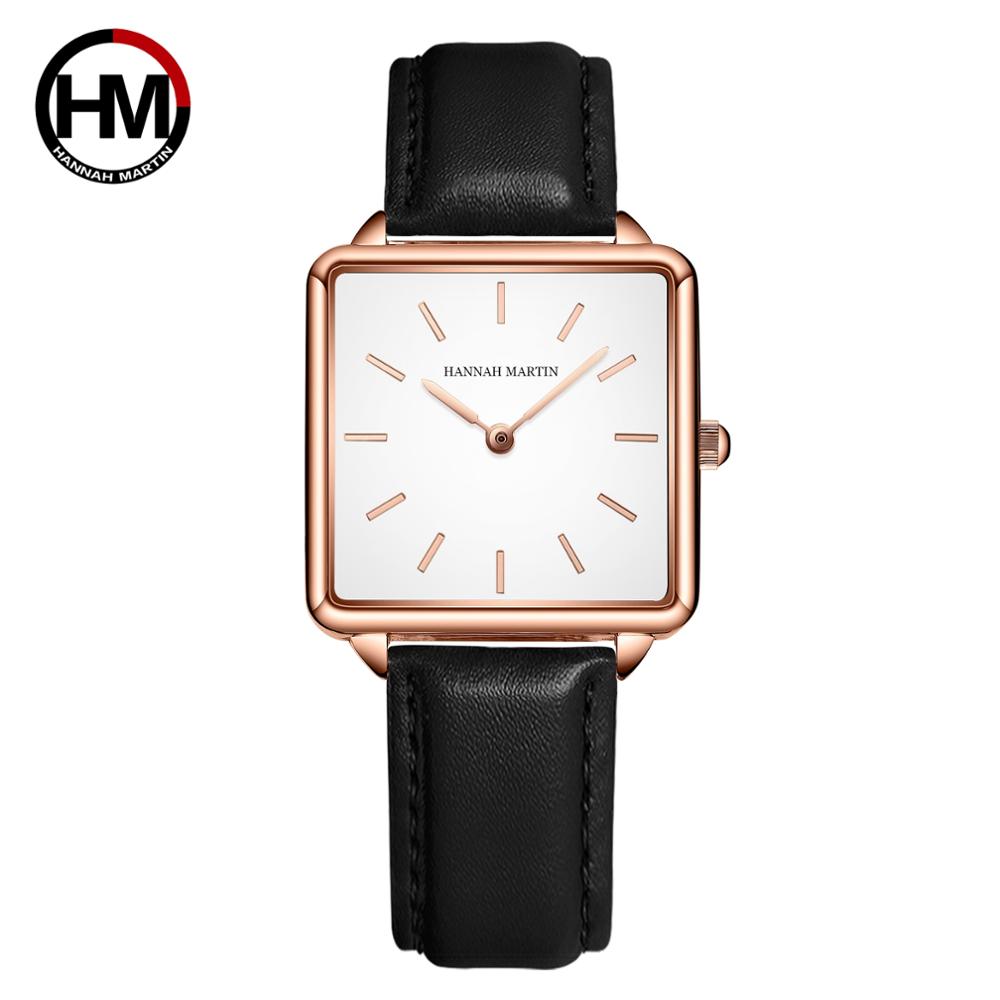 Minimalist Thin Watch - Relógio de pulso de couro genuíno