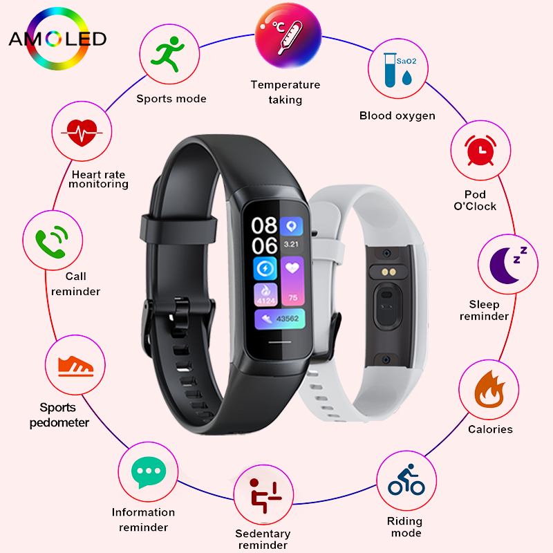 Smartwatch Slim Watches For Men - LIGE 1.1 Polegada Amoled Monitor de