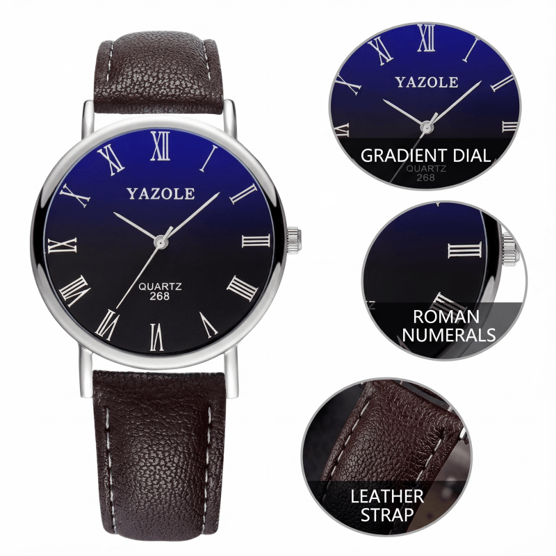 Smartwatch Slim Watches For Men - Relógio Masculino YAZOLE, Moda Ultra Fina