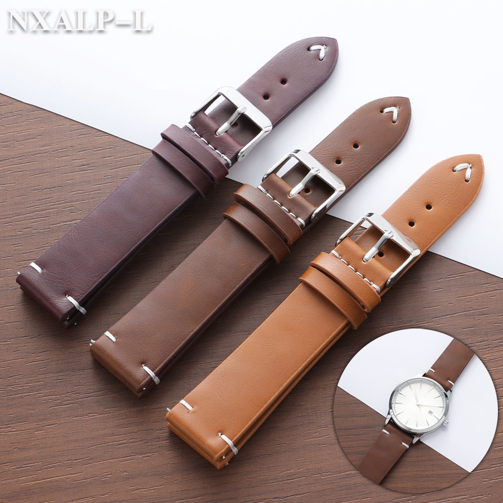 Smartwatch Vintage Watches For Men - Pulseira de costura 18mm 20mm 22mm