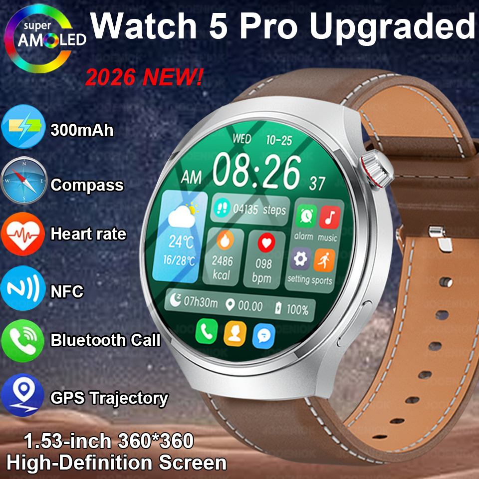 Hybrid Smartwatch - Novo Smartwatch 5 Pro 2026 com