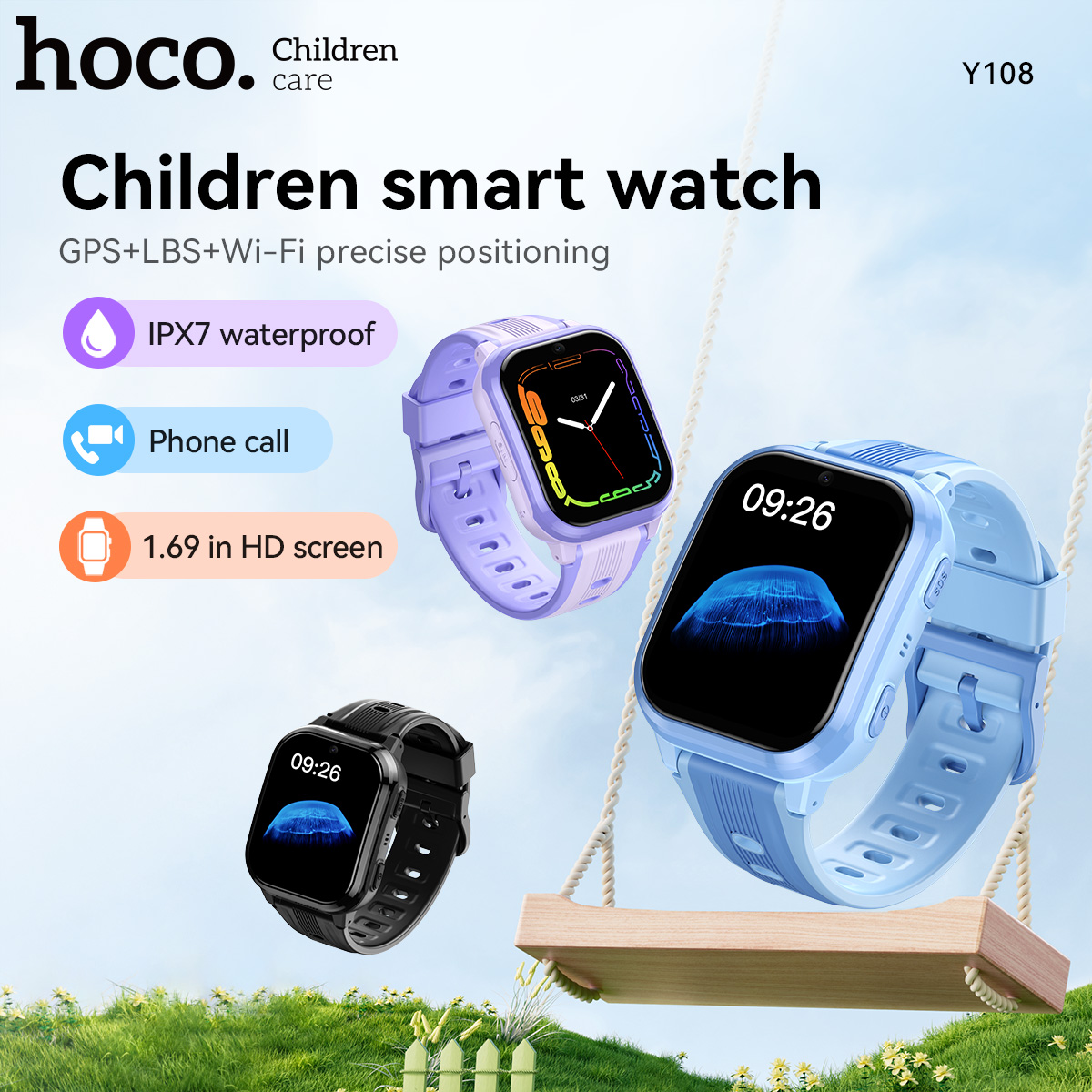 Smartwatch Watches For Children - Relógio inteligente infantil HOCO Y108 com