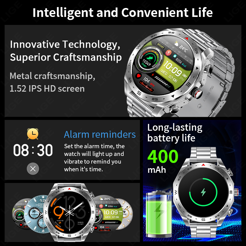 Fones de Ouvido LIGE TWS Bluet - Smartwatch Noise Watches avaliação e preço