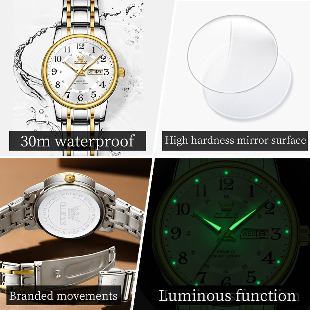Olevs 2891 marca de luxo moda  - Anti-Magnetic Watch avaliação e preço