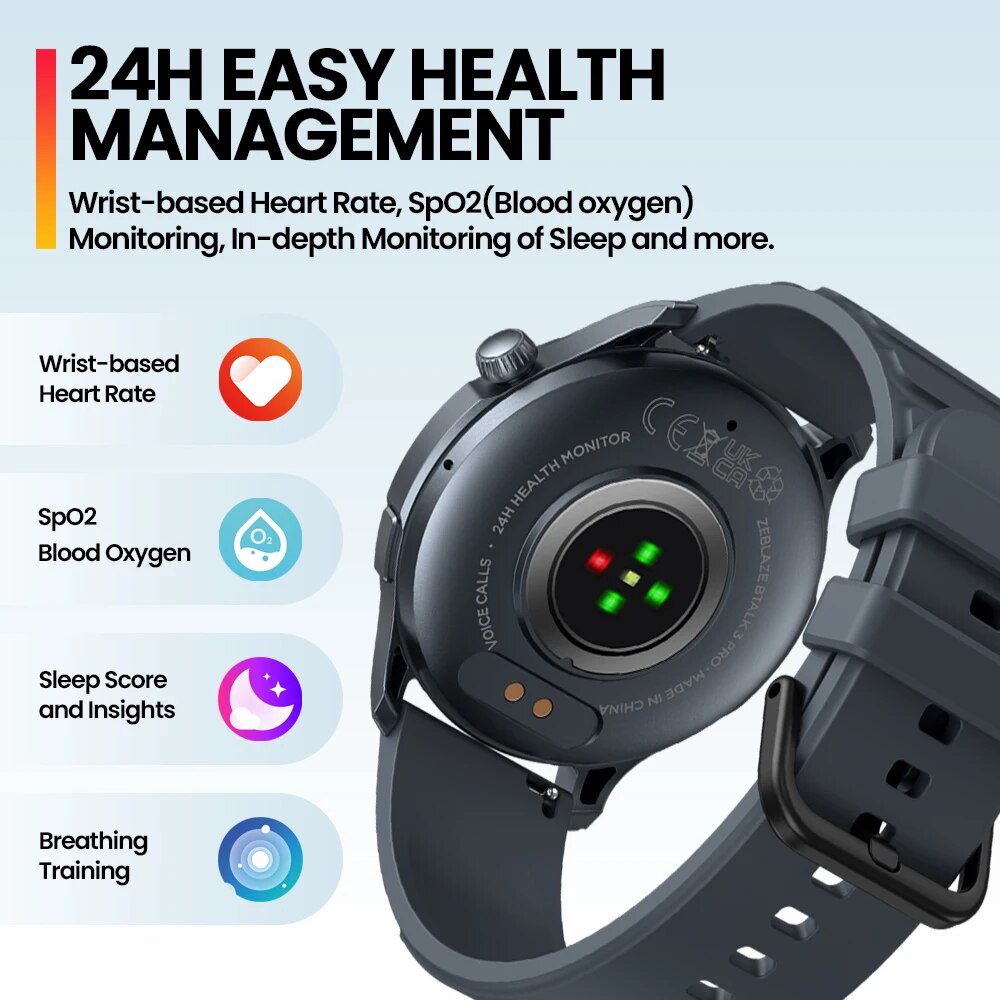 Novo zeblaze btalk 3 pro 1.43  - Hybrid Smartwatch avaliação e preço