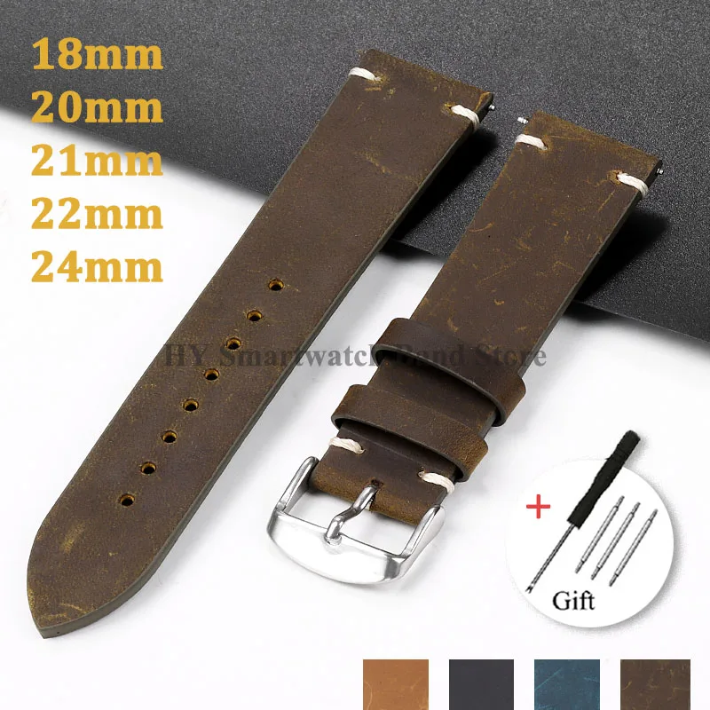 18mm 20mm 21mm 22mm 24mm pulse - Smartwatch Vintage Watches For Men avaliação e preço