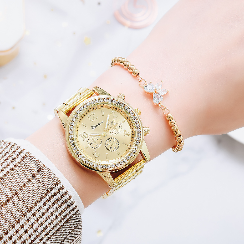 Relógio feminino dourado geneb - Minimalist Thin Watch avaliação e preço