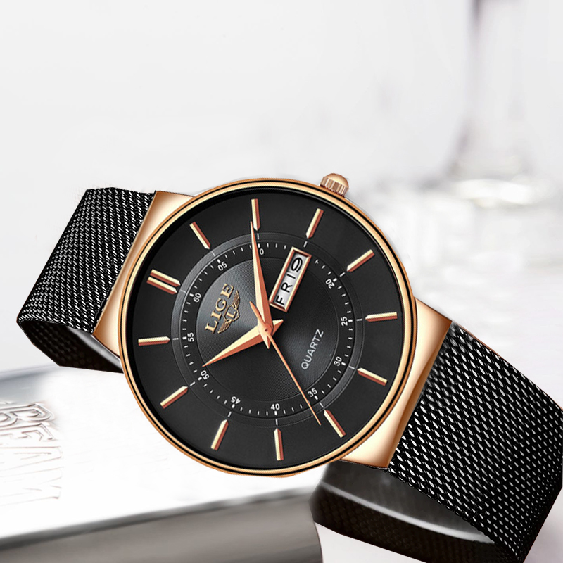 Relógios Femininos LIGE, Marca - Minimalist Thin Watch avaliação e preço