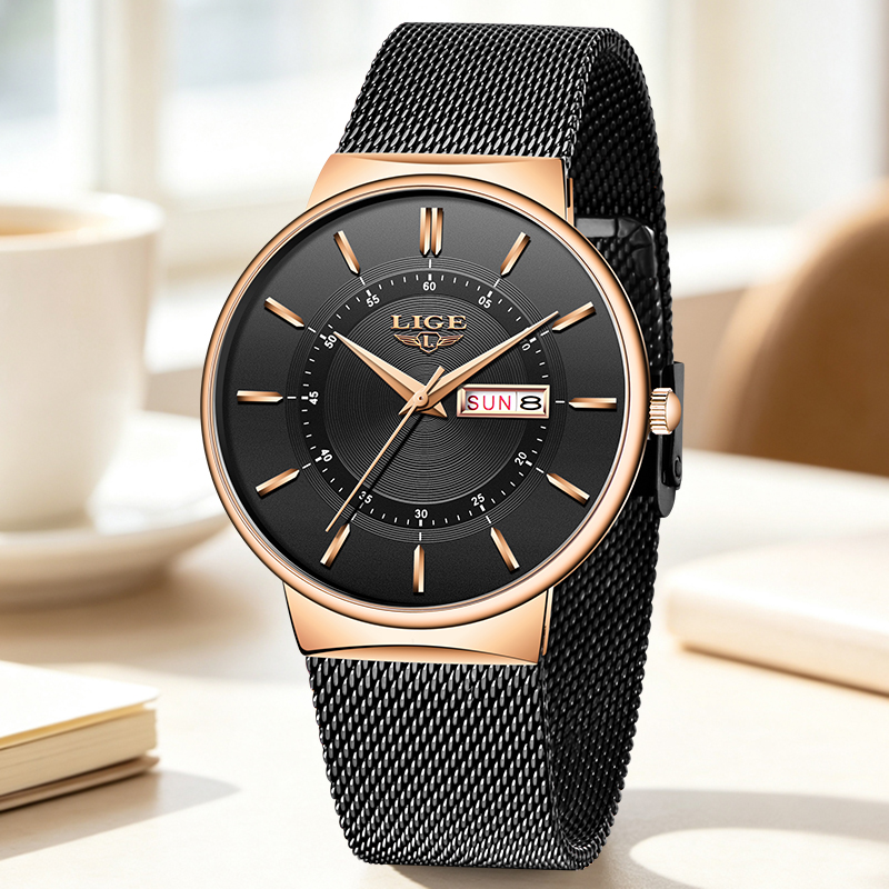 Relógios Femininos LIGE, Marca - Minimalist Thin Watch avaliação e preço