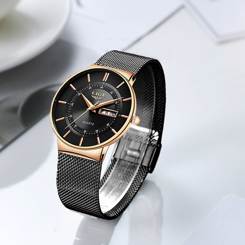 Relógios Femininos LIGE, Marca - Minimalist Thin Watch avaliação e preço