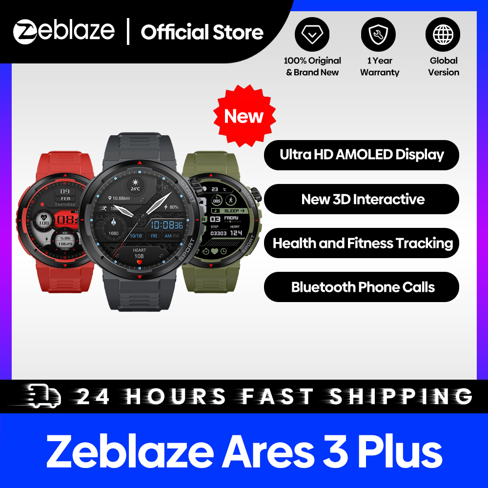 Novo zeblaze ares 3 plus 1.43  - Hybrid Smartwatch avaliação e preço