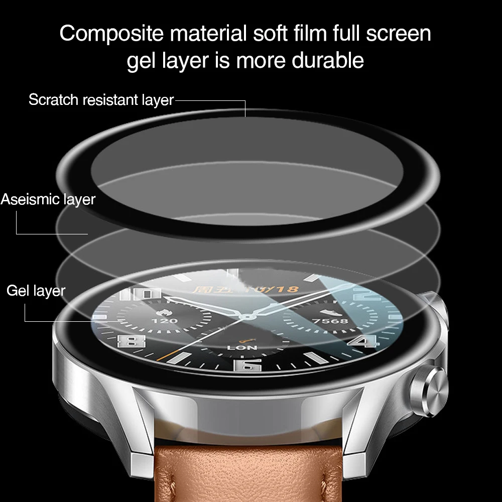 1-3 pces hd protetor de tela c - Smartwatch Watch Huawei avaliação e preço