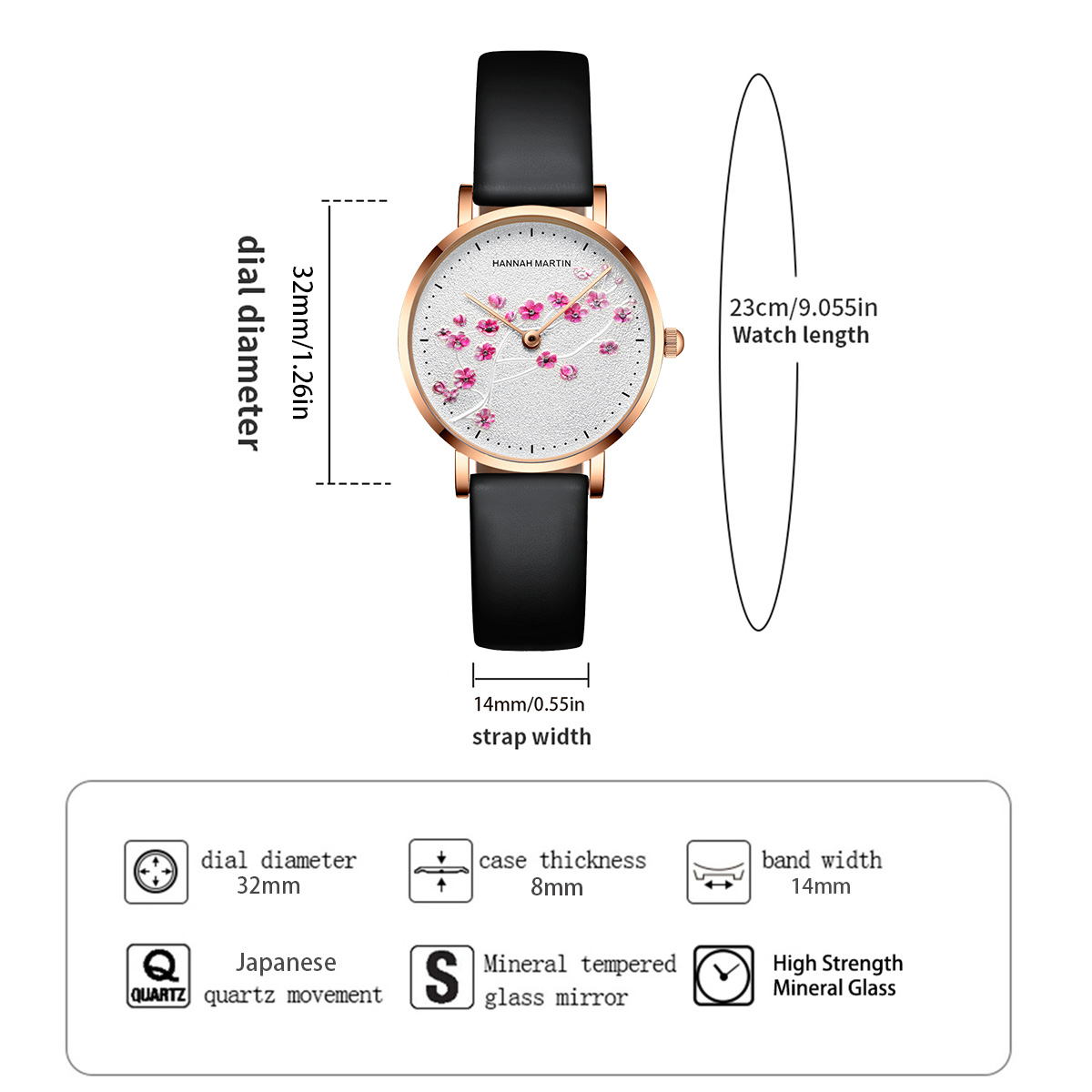 Hannah martin relógio feminino - Anti-Magnetic Watch avaliação e preço