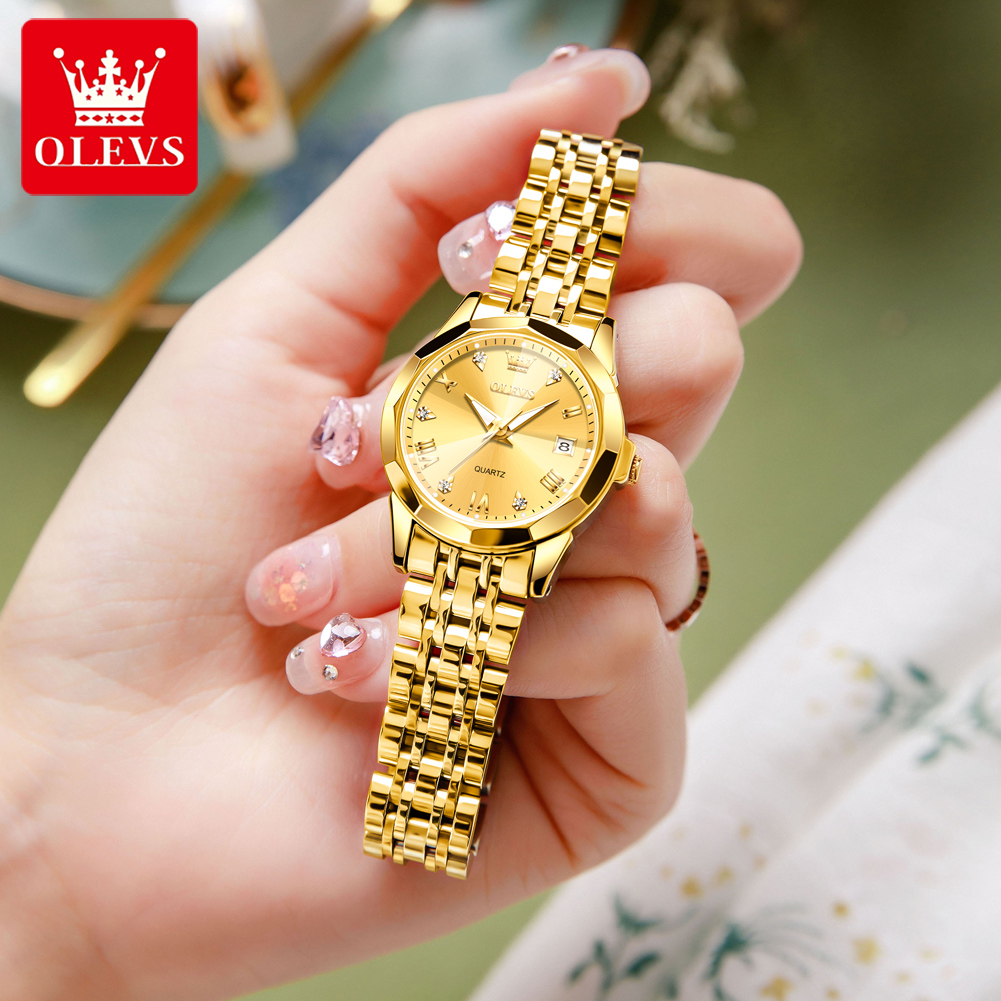 Olevs moda relógio dourado par - Minimalist Thin Watch avaliação e preço